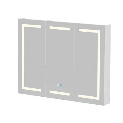 Bathroom Medicine Cabinet LED Mirror Anti-Fog 6000K Wall Cabinet White