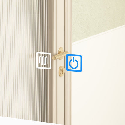 Bathroom Medicine Cabinet LED Mirror Anti-Fog 6000K Wall Cabinet White