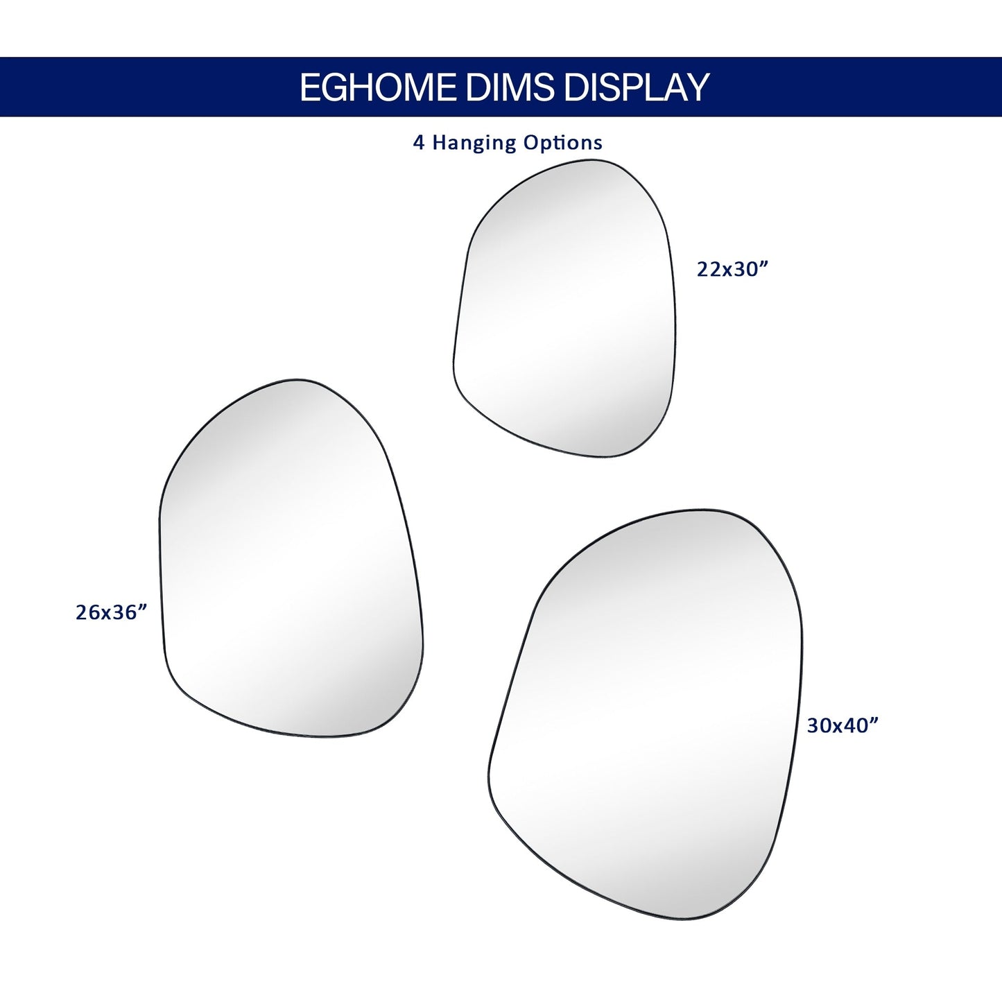 TEHOME Bertlinde wall mirror irregular shaped mirror for living room