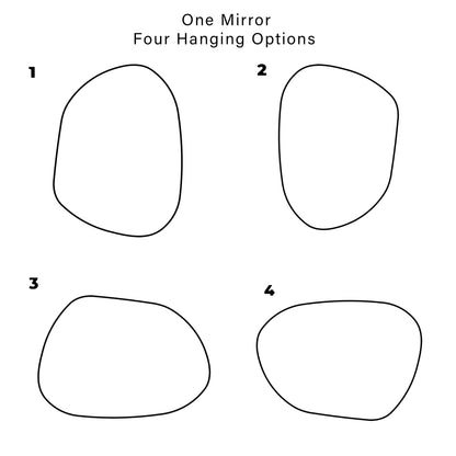 TEHOME Bertlinde wall mirror irregular shaped mirror for living room