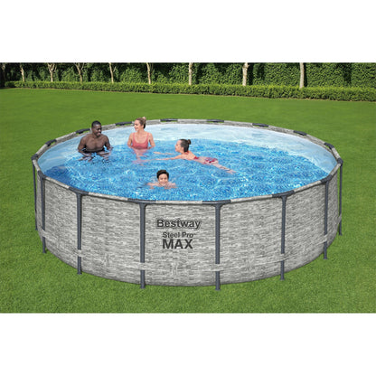Bestway Steel Pro MAX Round Above Ground Swimming Pool with Pump & Cover