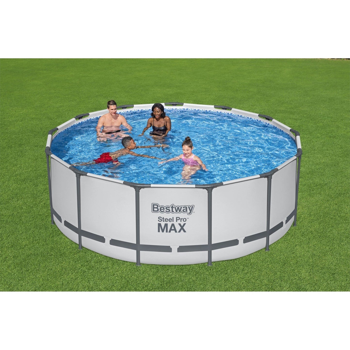 Bestway Steel Pro MAX Round Above Ground Swimming Pool with Pump & Cover