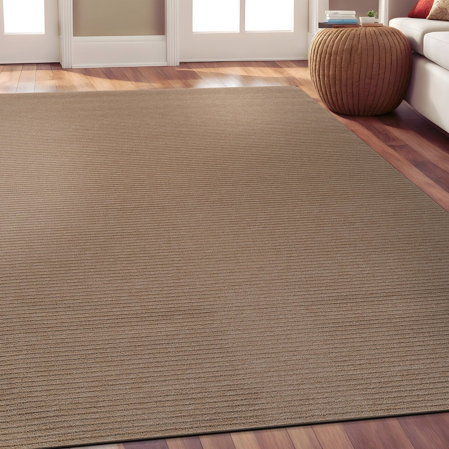 Beverly Rug Solid Color Non-Slip Rubber Back Washable Indoor Area Rug
