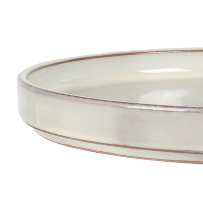 Bloomhouse Santorini Mist 16 Piece Double Bowl Terracotta Reactive Glaze Plates and Bowls Dinnerware Set