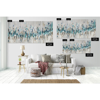 Blue Staccato-A Premium Multi Piece Art available in 3 sizes