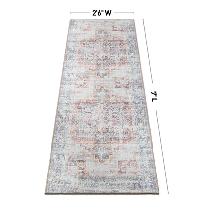 Bohemian Distressed Machine Washable Area Rug