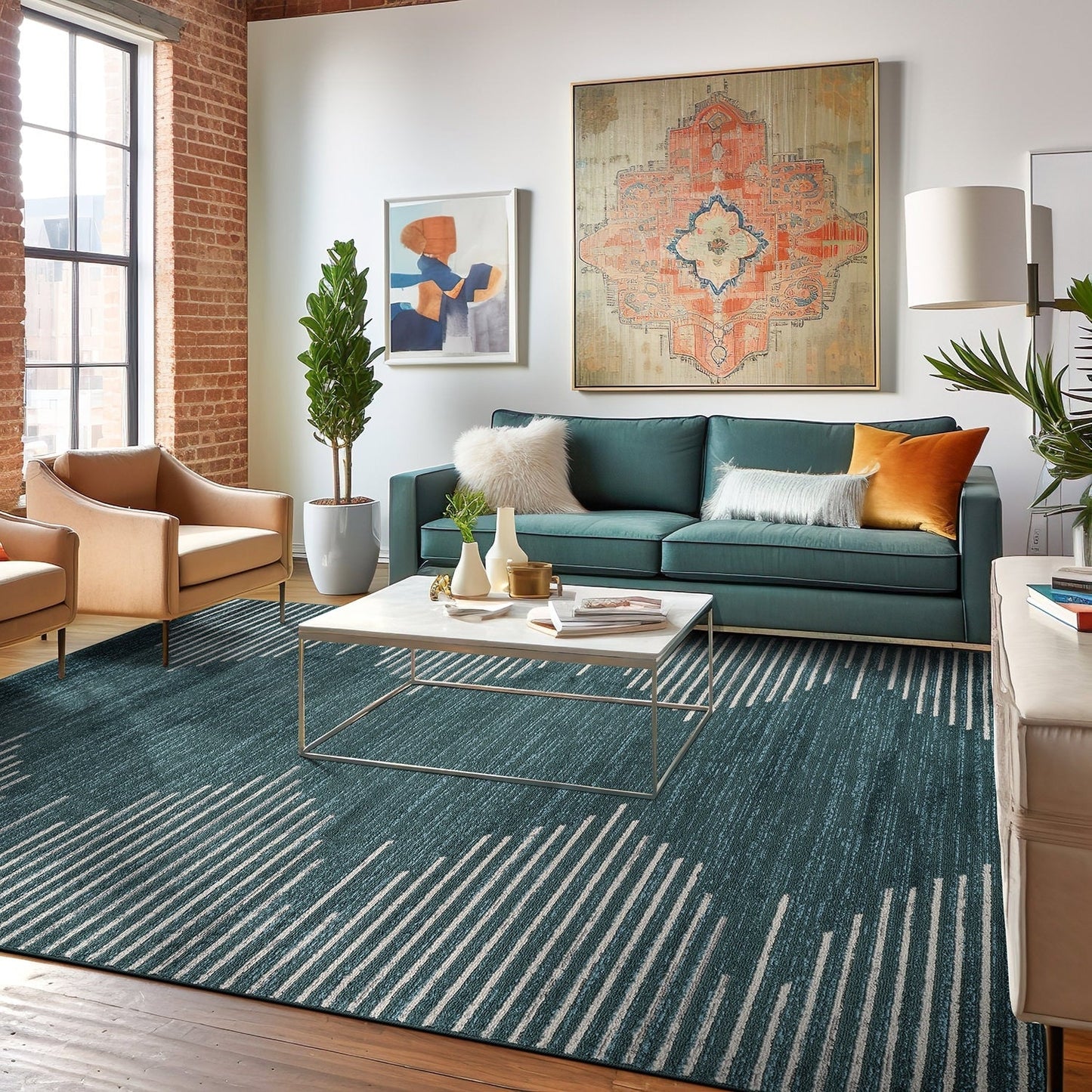 Bohemian Stripe Area Rug