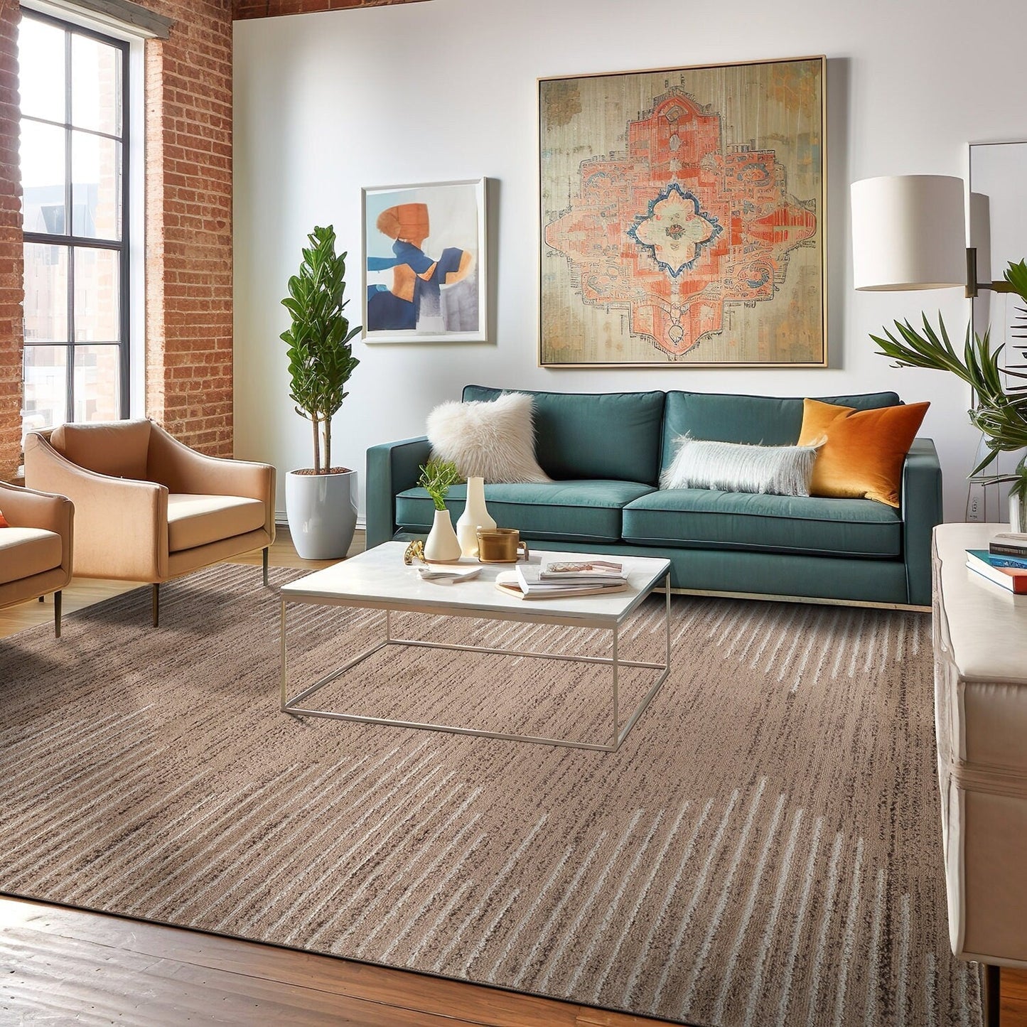 Bohemian Stripe Area Rug