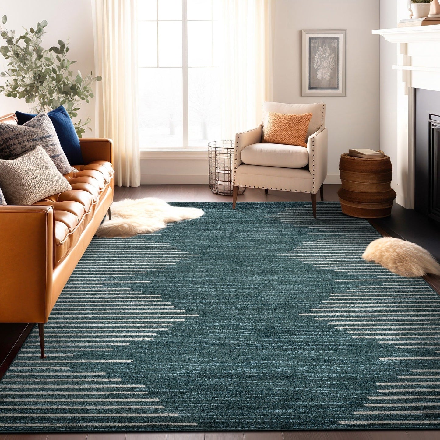 Bohemian Stripe Area Rug