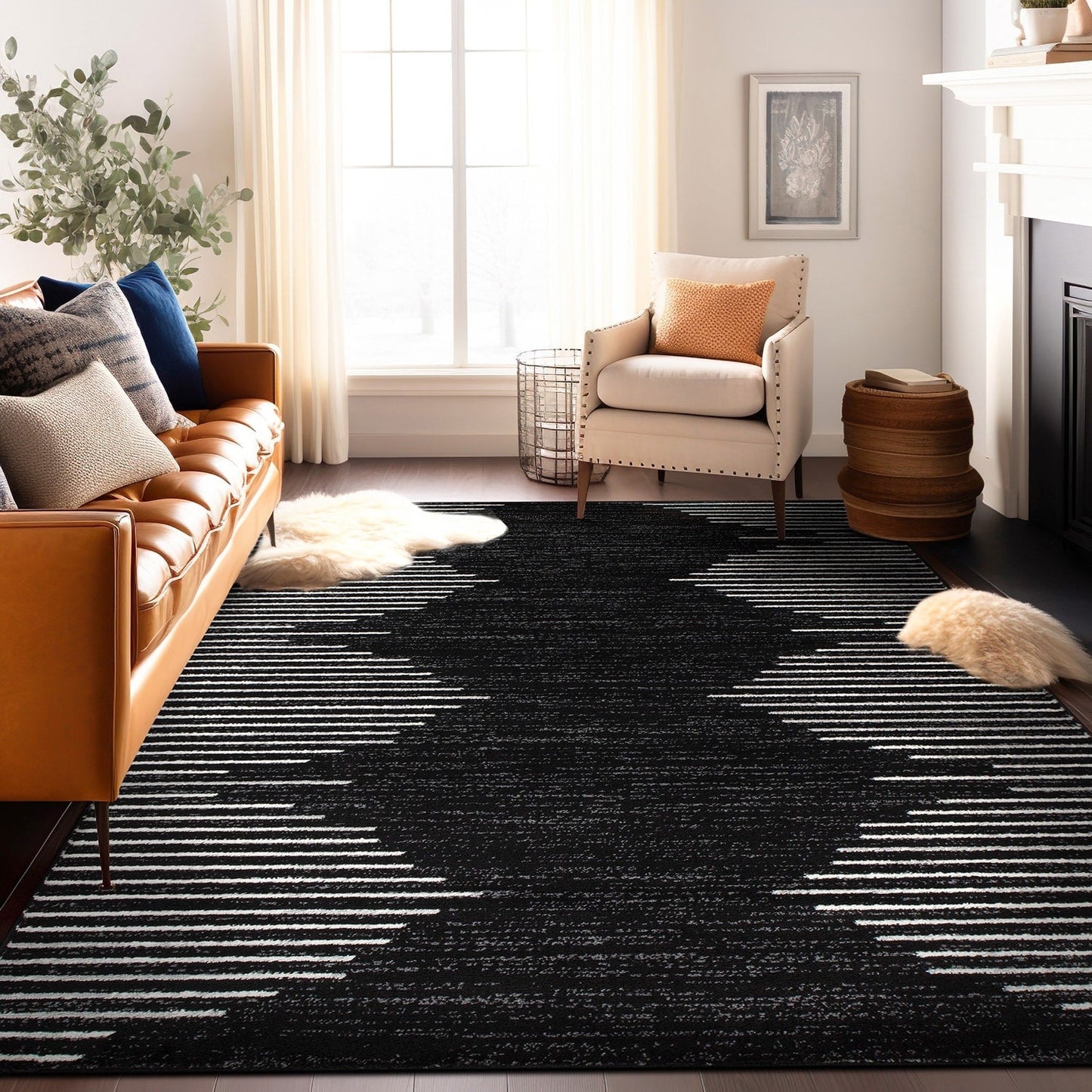 Bohemian Stripe Area Rug