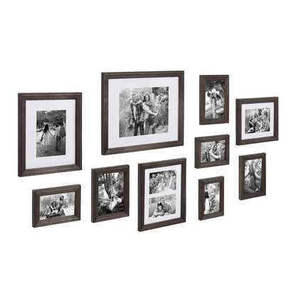 Kate and Laurel Bordeaux 10-piece Wood Gallery Wall Picture Frame Set