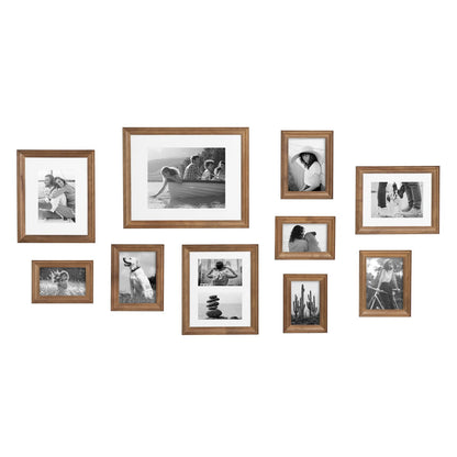 Kate and Laurel Bordeaux 10-piece Wood Gallery Wall Picture Frame Set