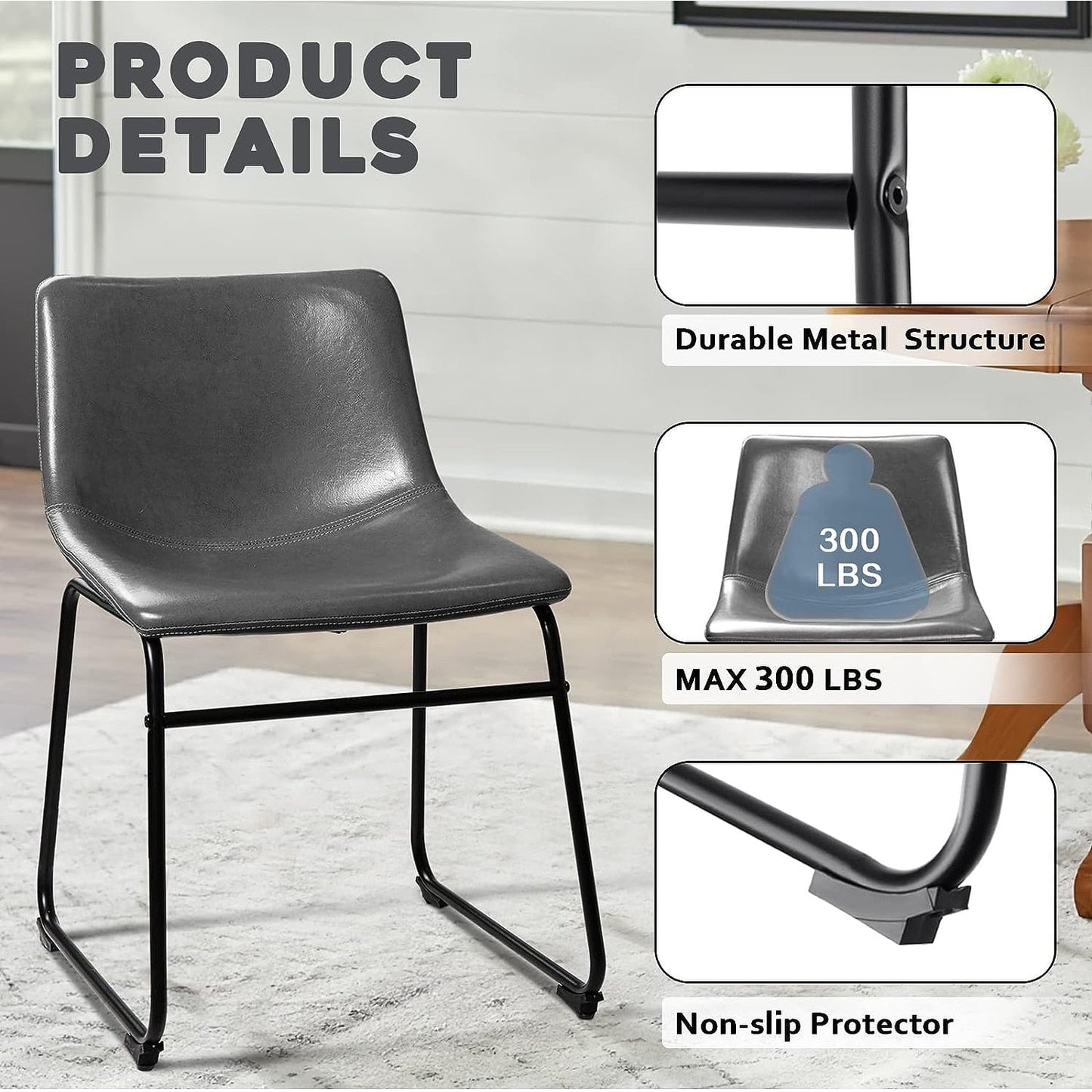 Bossin 18/26/30 inch Bar Stools,Counter Height Bar Stools with Back Modern PU Leather Stools Dining Chair with Footrest