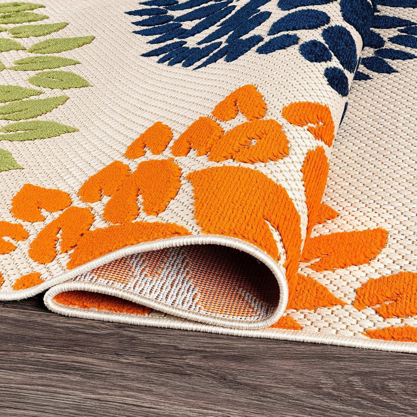 Brescia Modern Floral Circles Indoor/Outdoor Area Rug