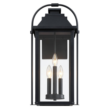 Brits Black Outdoor Wall Lantern Sconce Light
