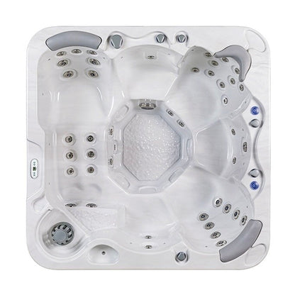 Buenospa Jersey 6 - Person 46 - Jet Hot Tub, Ice White, Gray with Ozone and LED Lights