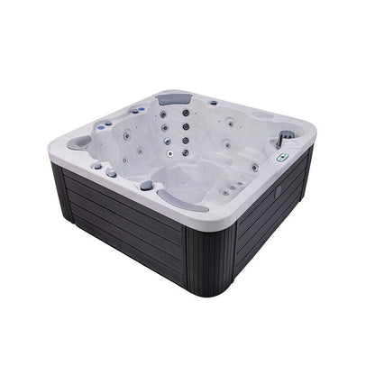 Buenospa Jersey 6 - Person 46 - Jet Hot Tub, Ice White, Gray with Ozone and LED Lights