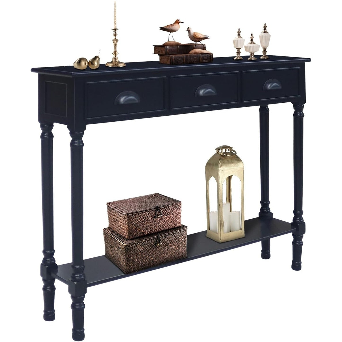 Burlington Wood 3-drawer Console Hallway Table