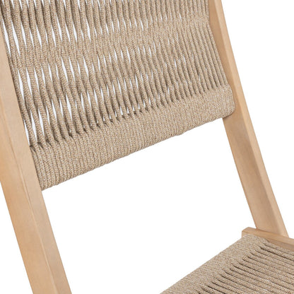 Cadiz Modern Coastal 3-Piece Acacia Wood Outdoor Folding Bistro Set, by JONATHAN Y