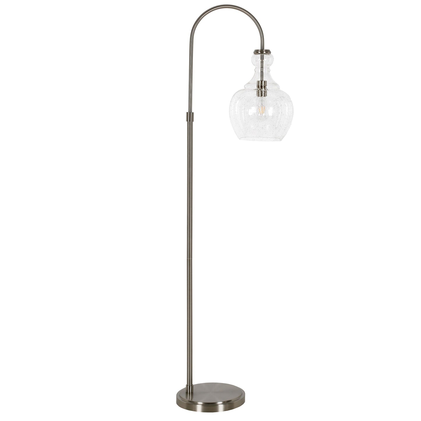 Verona Arc Floor Lamp with Glass Shade