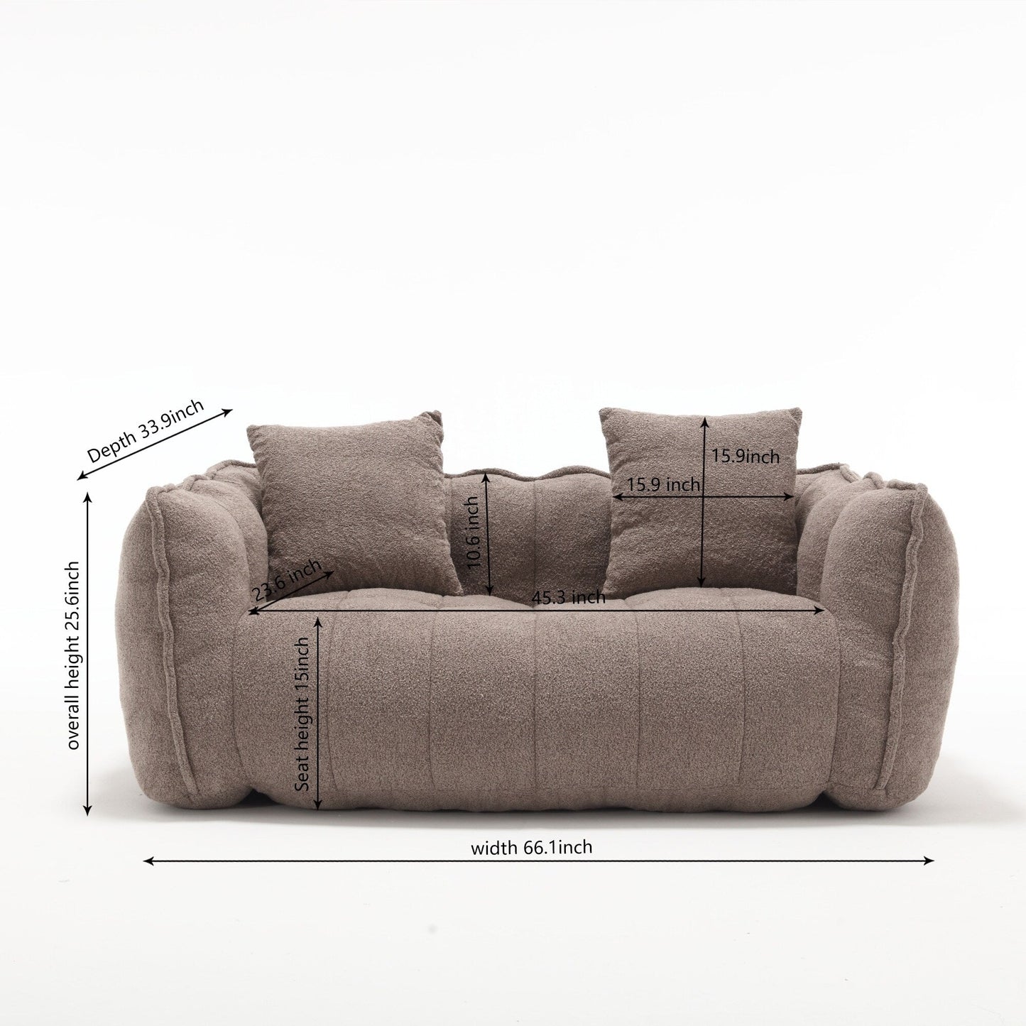 Comfortable square recliner sofa