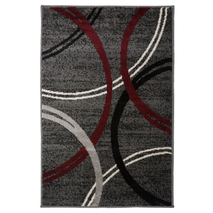 World Rug Gallery Contemporary Abstract Circles Design Area Rug