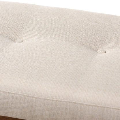 Contemporary Fabric Upholstered Bench by Baxton Studio