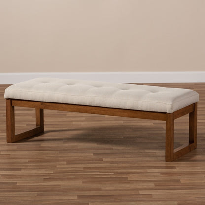 Contemporary Fabric Upholstered Bench by Baxton Studio