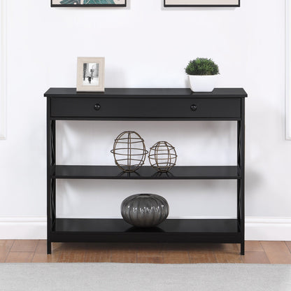 Convenience Concepts Oxford 1 Drawer Console Table with Shelves