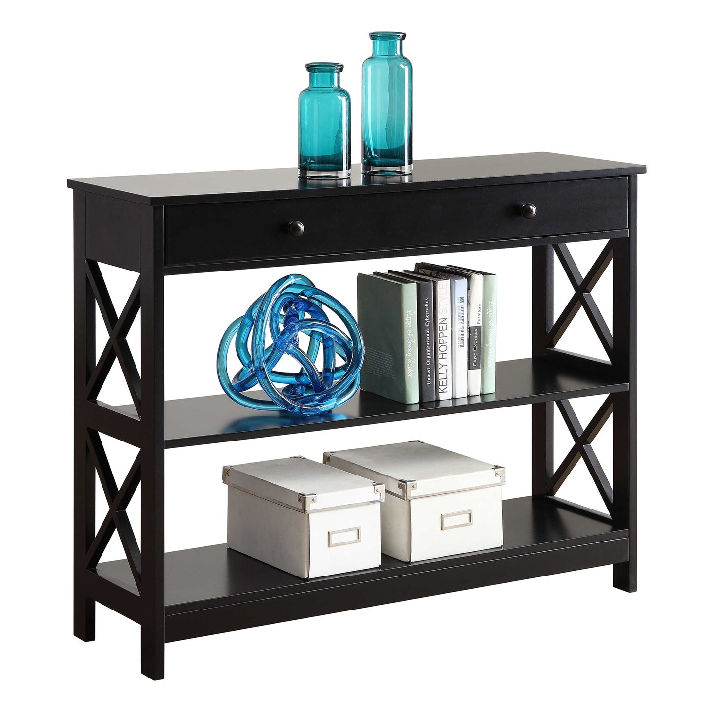 Convenience Concepts Oxford 1 Drawer Console Table with Shelves