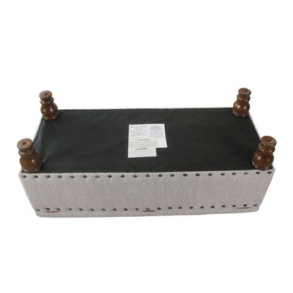 Copper Grove Muscari Upholstered Storage Bench with Nailhead Trim