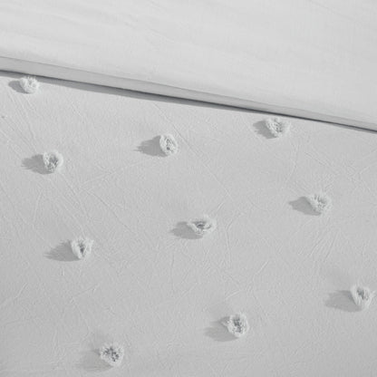 Intelligent Design Maize Cotton Jacquard Duvet Cover Set with Euro Shams and Throw Pillows