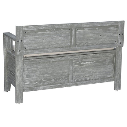 Dahlia Wood Flip Top Storage Entryway Bench