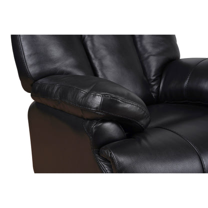 Davin Top Grain Leather Genuine leather Brown Extendable Footrest Manual Recliner