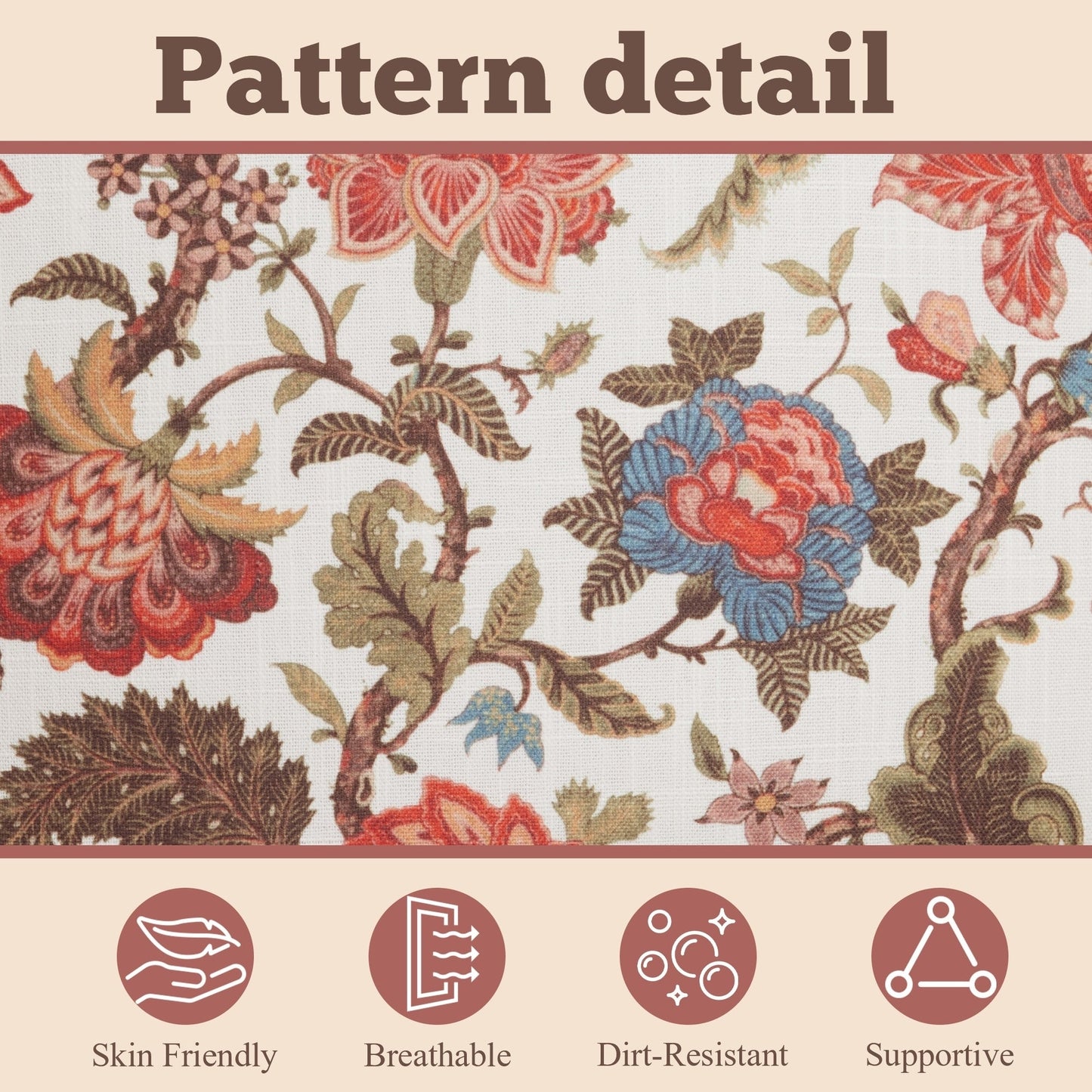 Erommy Modern Accent Chair, High Back Armchair, Upholstered Fabric Button Single Sofa with Wooden Legs for Living Room