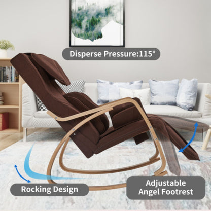 Full Massage Function Recliner Air Pressure Relaxation Chair Adjustable Rocking Chair with Cotton Fabric Cushion