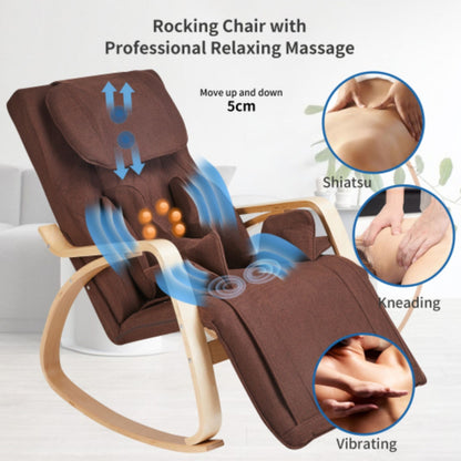 Full Massage Function Recliner Air Pressure Relaxation Chair Adjustable Rocking Chair with Cotton Fabric Cushion