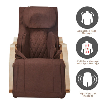 Full Massage Function Recliner Air Pressure Relaxation Chair Adjustable Rocking Chair with Cotton Fabric Cushion