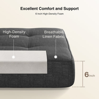 3 in 1 Convertible Flip Chair, Fold Down Chair, Flip Out Lounger Sleeper Bed