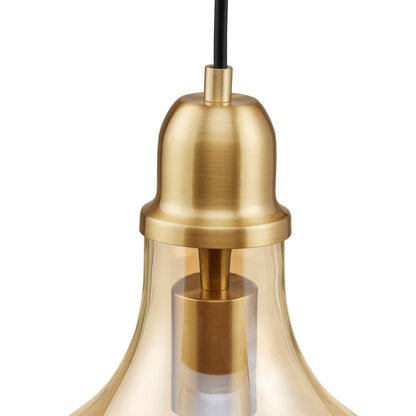 INK+IVY Auburn Bell Shaped Hanging Glass Pendant Light