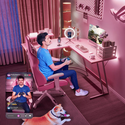 Homall L-Shaped Gaming Desk Computer Corner Desk Office Writing Desk