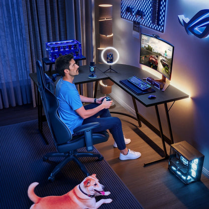 Homall L-Shaped Gaming Desk Computer Corner Desk Office Writing Desk