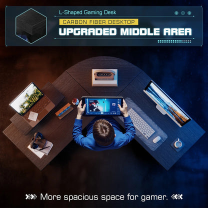 Homall L-Shaped Gaming Desk Computer Corner Desk Office Writing Desk