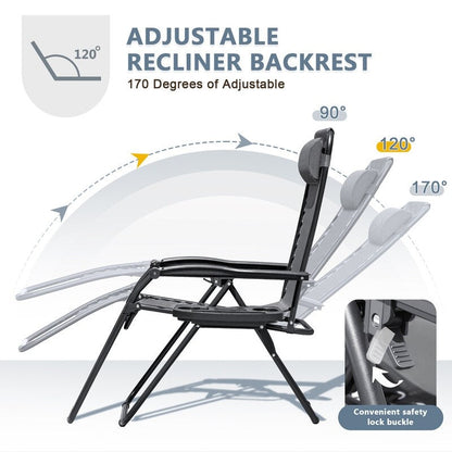 Homall Patio Zero Gravity Chair Lawn Lounge Chair with Pillow Set of 2