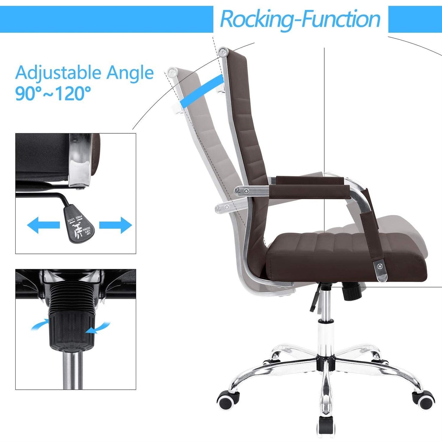 Homall Ribbed Office Chair Computer Desk Chair