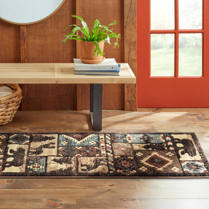 Home Dynamix Buffalo Bear Rustic Area Rug