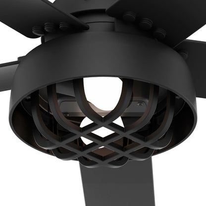 Hunter 52 Autumn Breeze II Ceiling Fan Indoor Outdoor LED Light & Handheld Remote - Industrial, Transitional, Modern, Caged