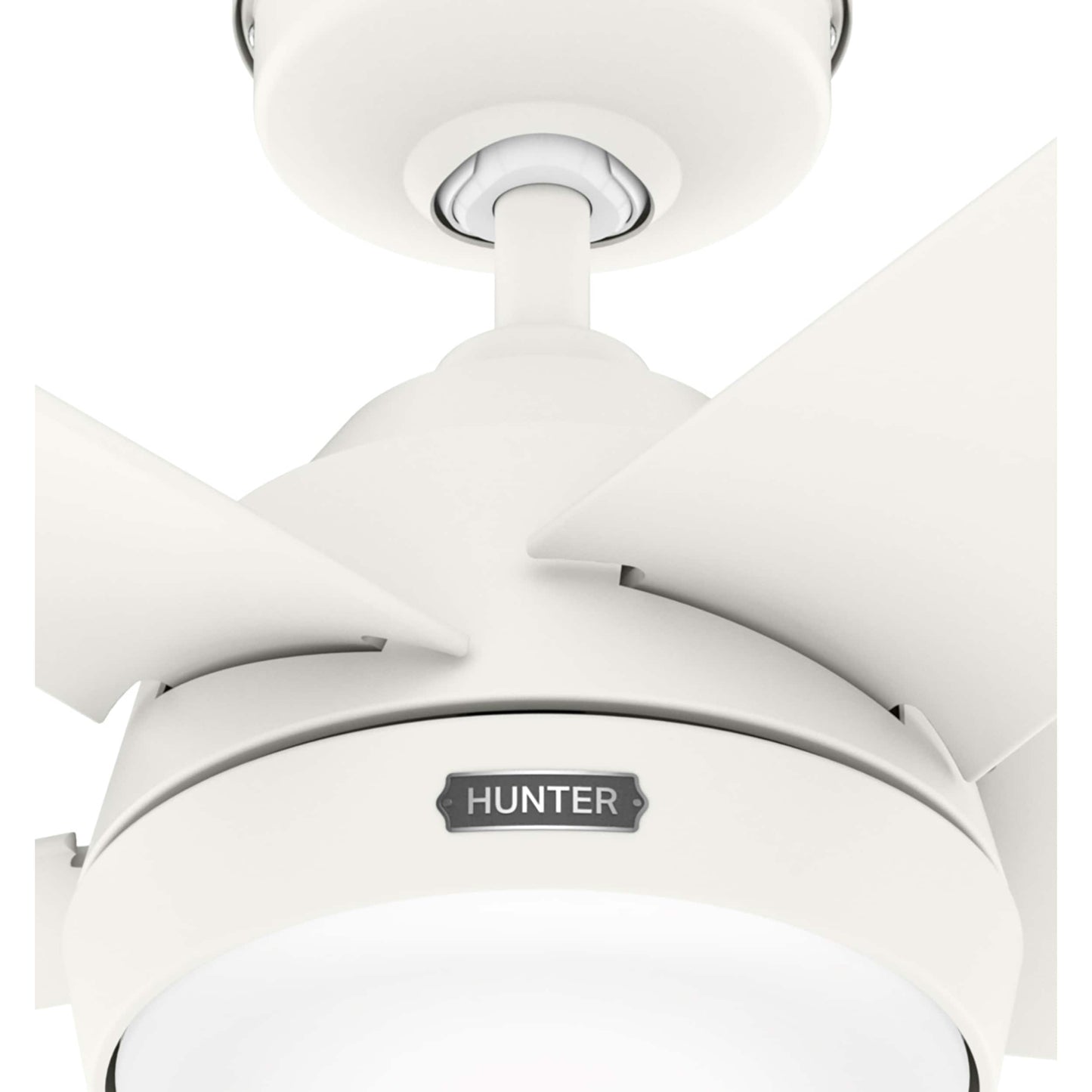 Hunter 52 Skyflow Outdoor Ceiling Fan w/ LED Light Kit, Wall Control - Coastal Modern Contemporary - WeatherMax - WET-RATED!