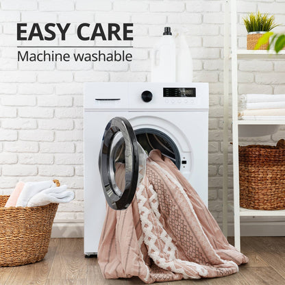 INK+IVY Imani Cotton Printed Duvet Cover Set with Chenille