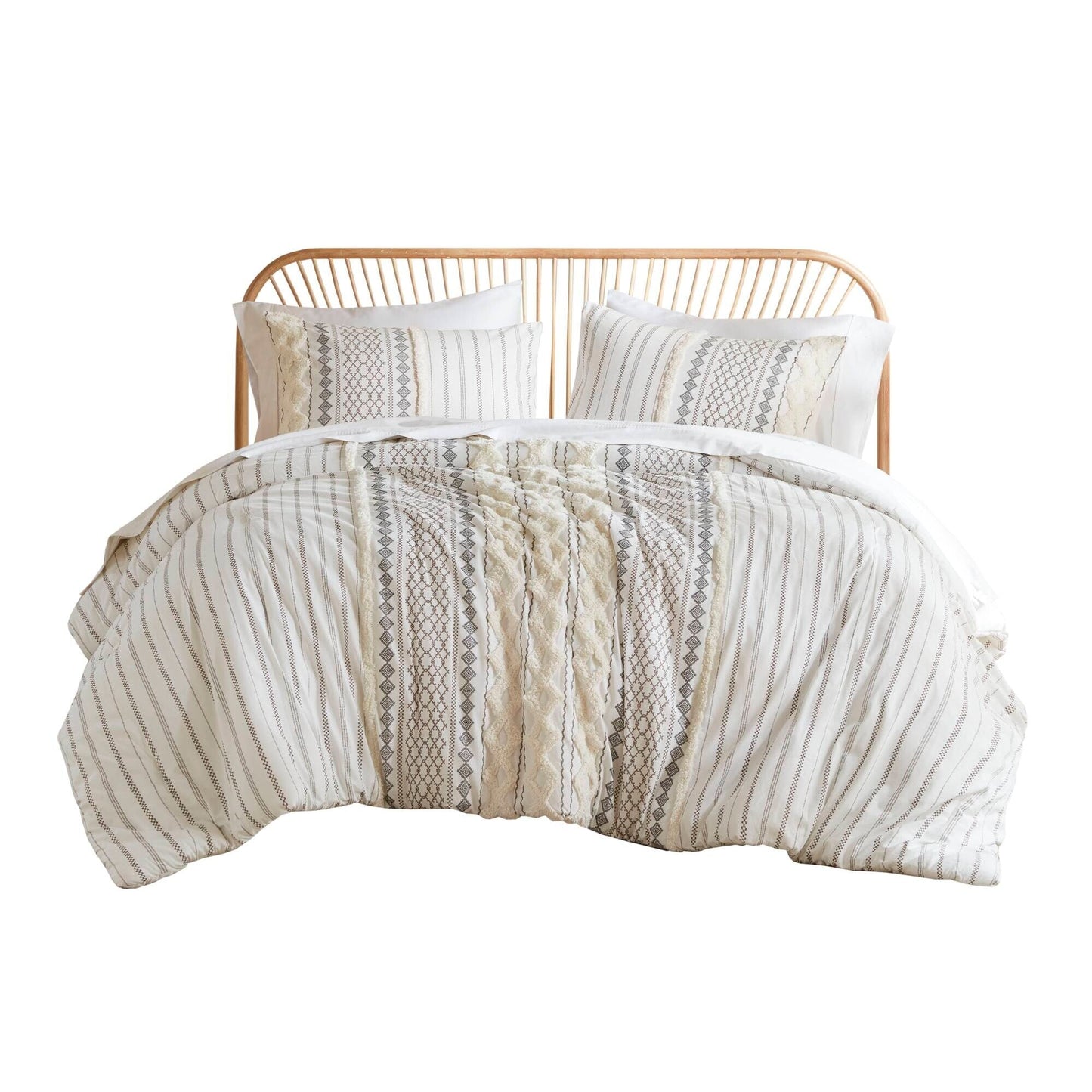 INK+IVY Imani Cotton Printed Comforter Set with Chenille